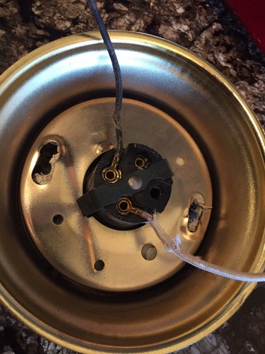 Antique Milk Glass Wedge Exit Sign 2 Sided Globe Vintage Red Working Condition