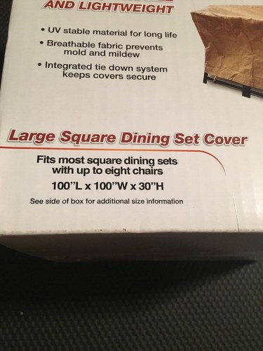 Budge P5A10SFRC-N Square Outdoor Dining Set Cover 100