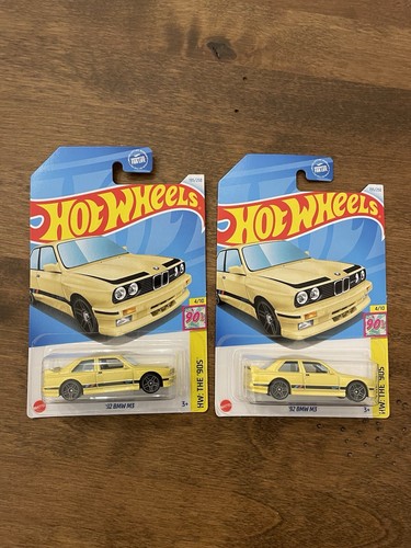 LOT OF 2 HOT WHEELS 92 BMW M3 2024 Series HW THE 90'S YELLOW
