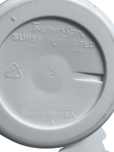 Thermo Serv Super Insulated Travel Mug 32 oz. White And Green