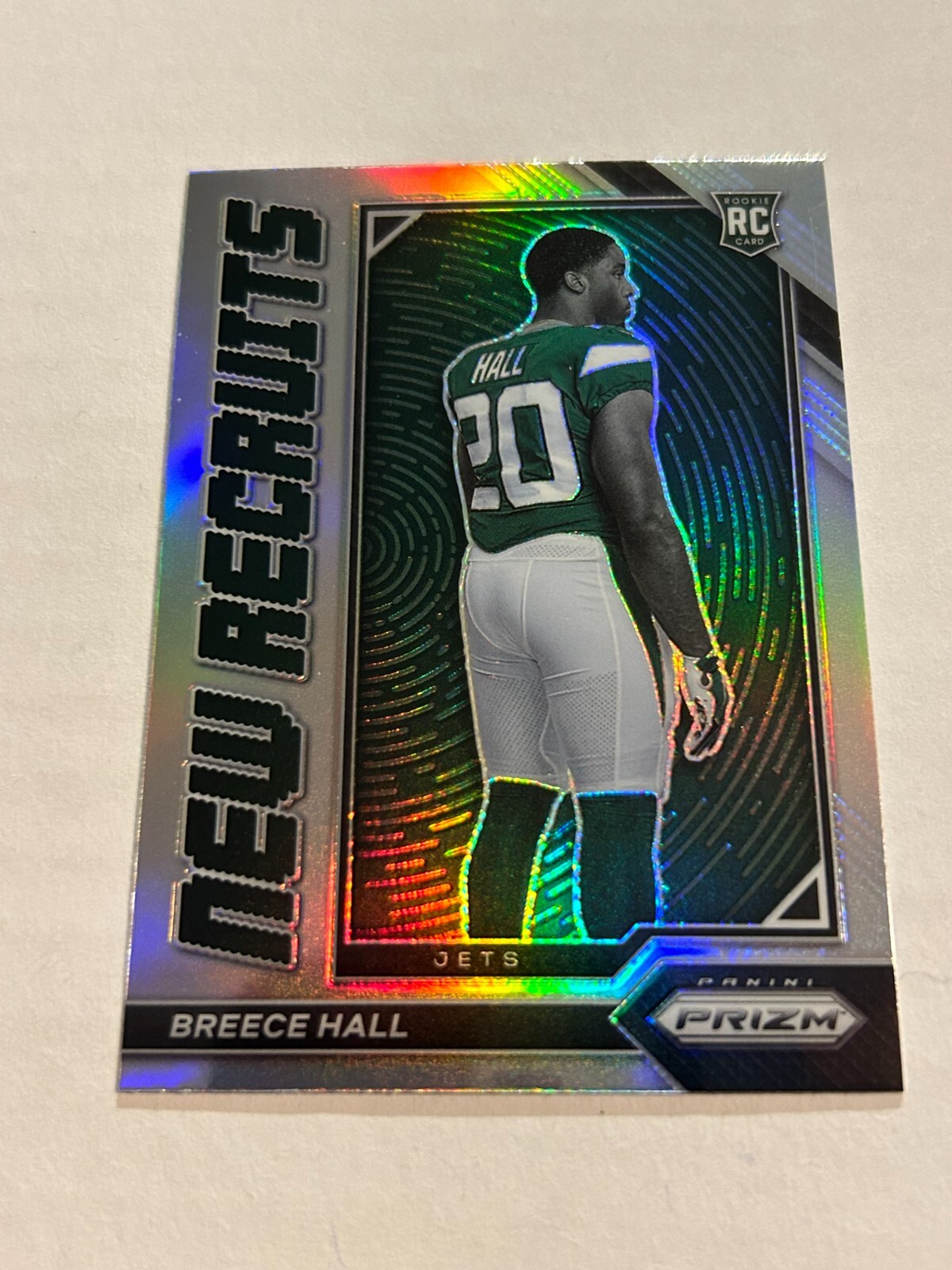 2022 PANINI PRIZM BREECE HALL NEW RECRUITS SILVER ROOKIE