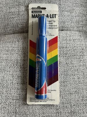 Vintage Carter's Marks-A-Lot Blue Permanent Broad Tip Marker NEW USA Rare