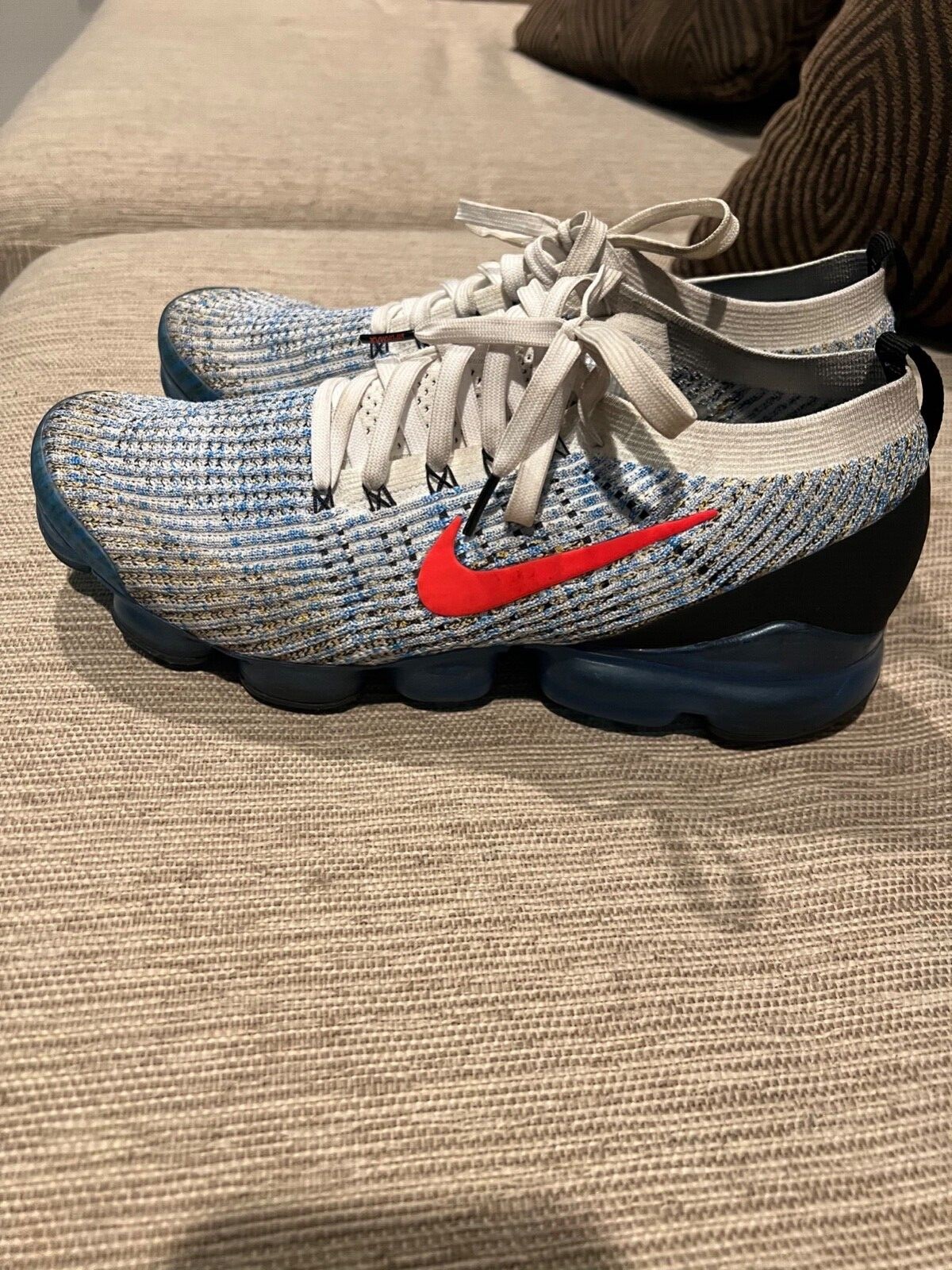 nike air vapormax flyknit 3 white habanero red