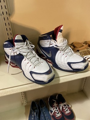 red and white nike shox