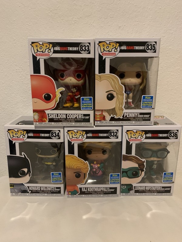 FUNKO POP 2019 SDCC BIG BANG THEORY COMPLETE SET VERY