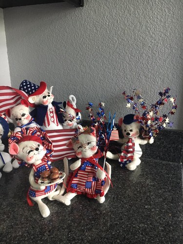 Annalee 4th of July Patriotic dolls set of 10! Excellent condition.