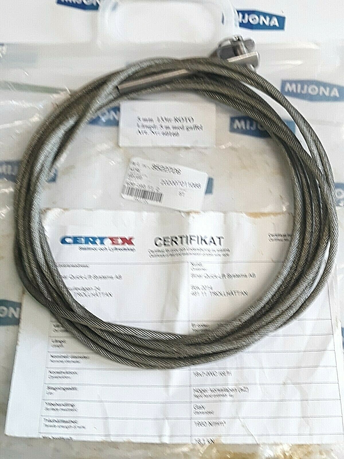 CERTEX 60160 L=5M WIRE WITH FORK END 5mm (new old stock)
