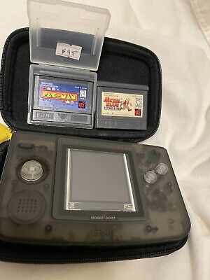 snk neo geo pocket color console and game lot Tested