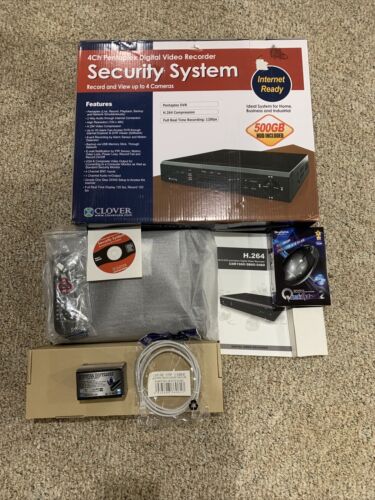 Clover CDR0460  4 Channel Security System (Black) New Open Box READ!!!