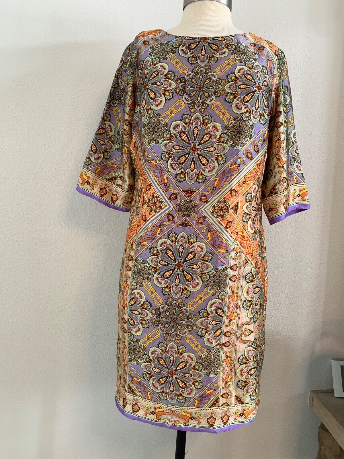 Bethany Dresses | Bethany Orange Abstract Dress-Sz- 4