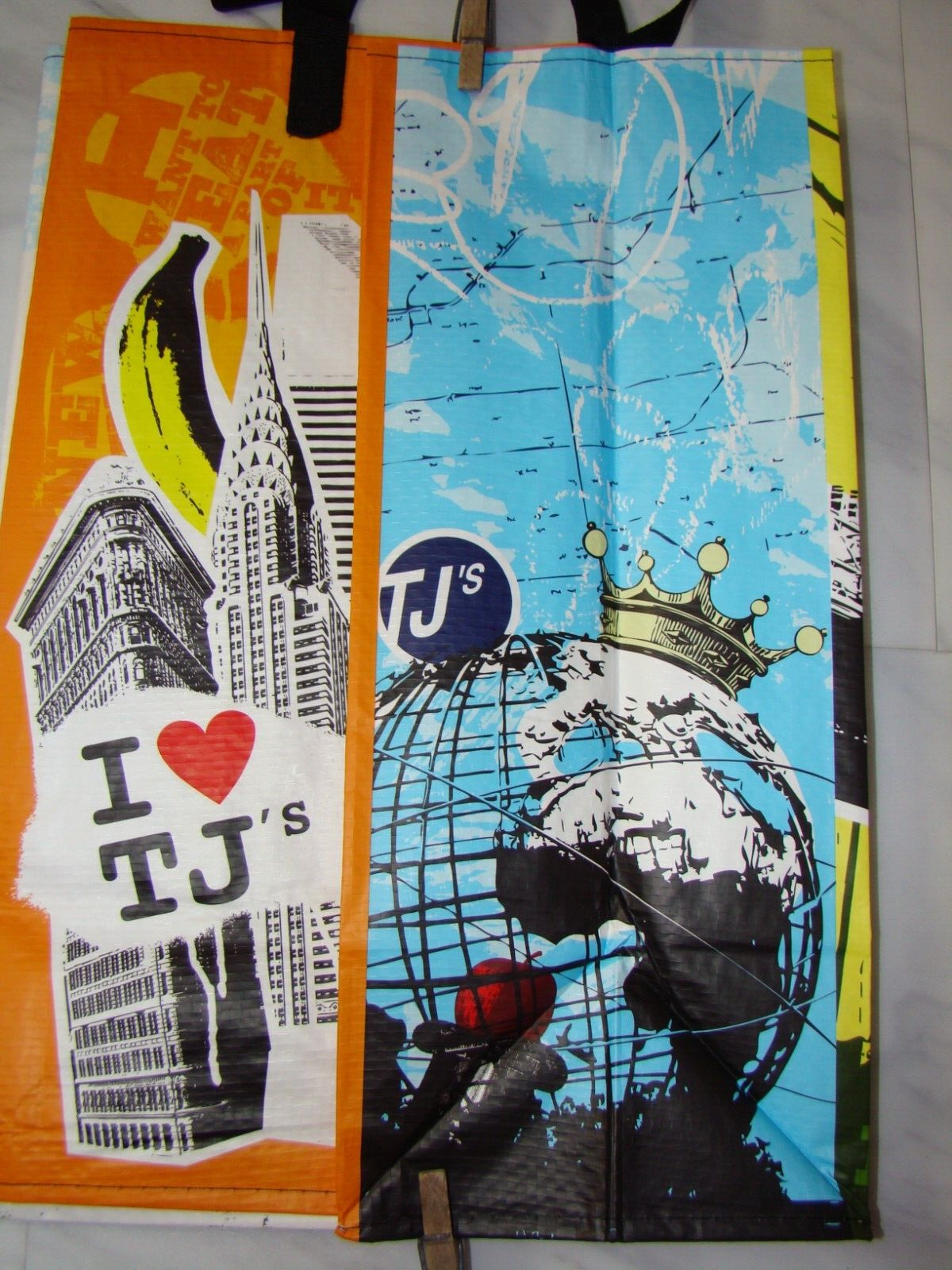 New Trader Joe's New York Brooklyn Bridge Baseball Reusable Bag Shopping Grocery