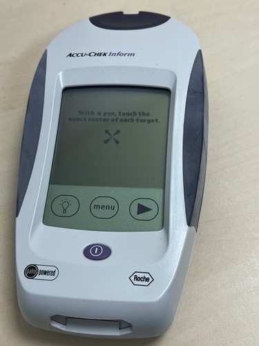 Palm Accu-Chek Inform PDA Barcode Scanner Medical Device OS Black White LCD