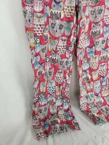 Anthropologie Eloise Owls Lounge Pajamas Sleep Pants XL Flannel