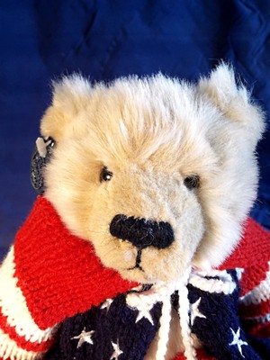 Ganz Patriotic Heritage Collection Jointed Teddy Bear Chandler Red White Blue