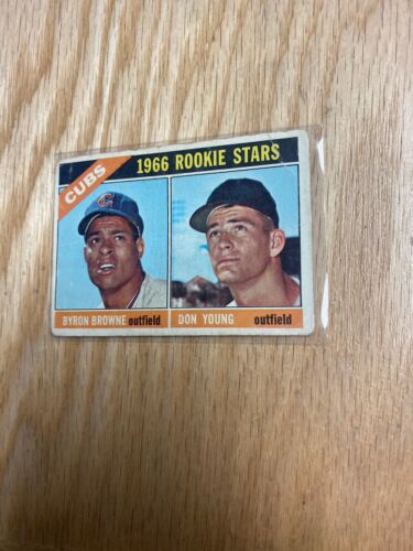 1966 Topps Don Young & Byron Browne Rookie Stars Chicago Cubs Card #139. rookie card picture