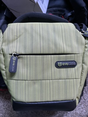 Evecase Camera Case Digital DSLR Professional Camera Shoulder Bag Green Open Box