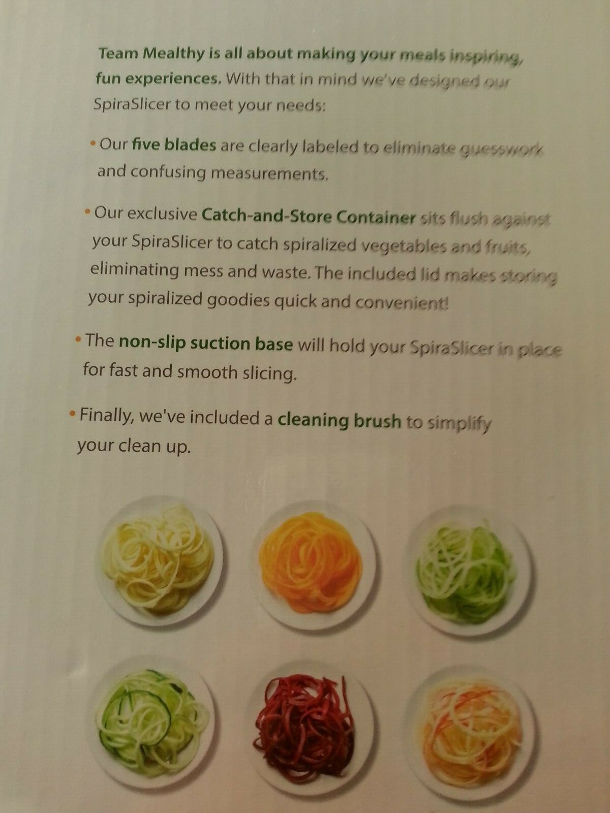 Vegetable Spiralizer Mealthy SpiraSlicer 5 Interchangable Blade