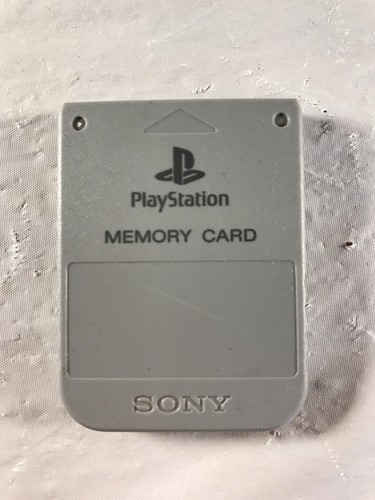 Original Sony Playstation Memory Card SCPH-1020 Gray PS1 OEM