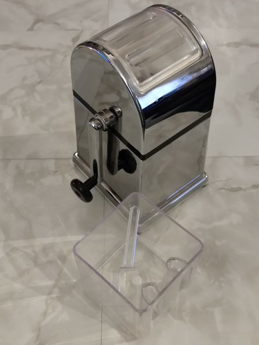 Eismaschine Gastro Ice Crusher Eis Würfel Zerkleinerer Manuell Chrom 