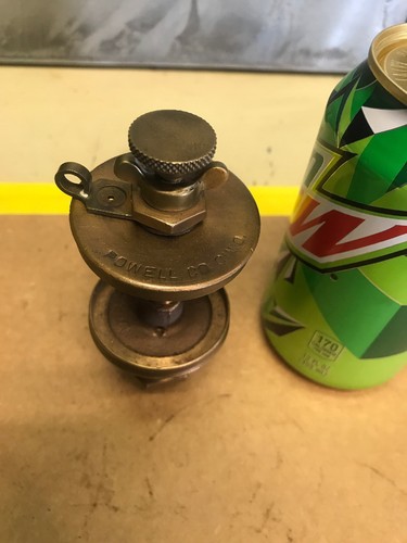 Antique Brass Oiler Powell Lubricator Hit Miss Steam Engine
