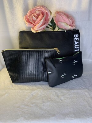 3 BRAND NEW ASSORTED COSMETIC BAGS (PRETTY WICKED)