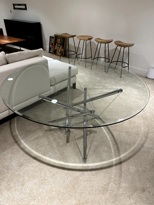 Cassina - Mid Century 1980s Model 714 Tensegrity Steel Table by Theodore Waddell