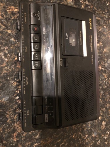 Sanyo TRC-6040 Memo Scriber Microcassette No Power cord Transcribing System