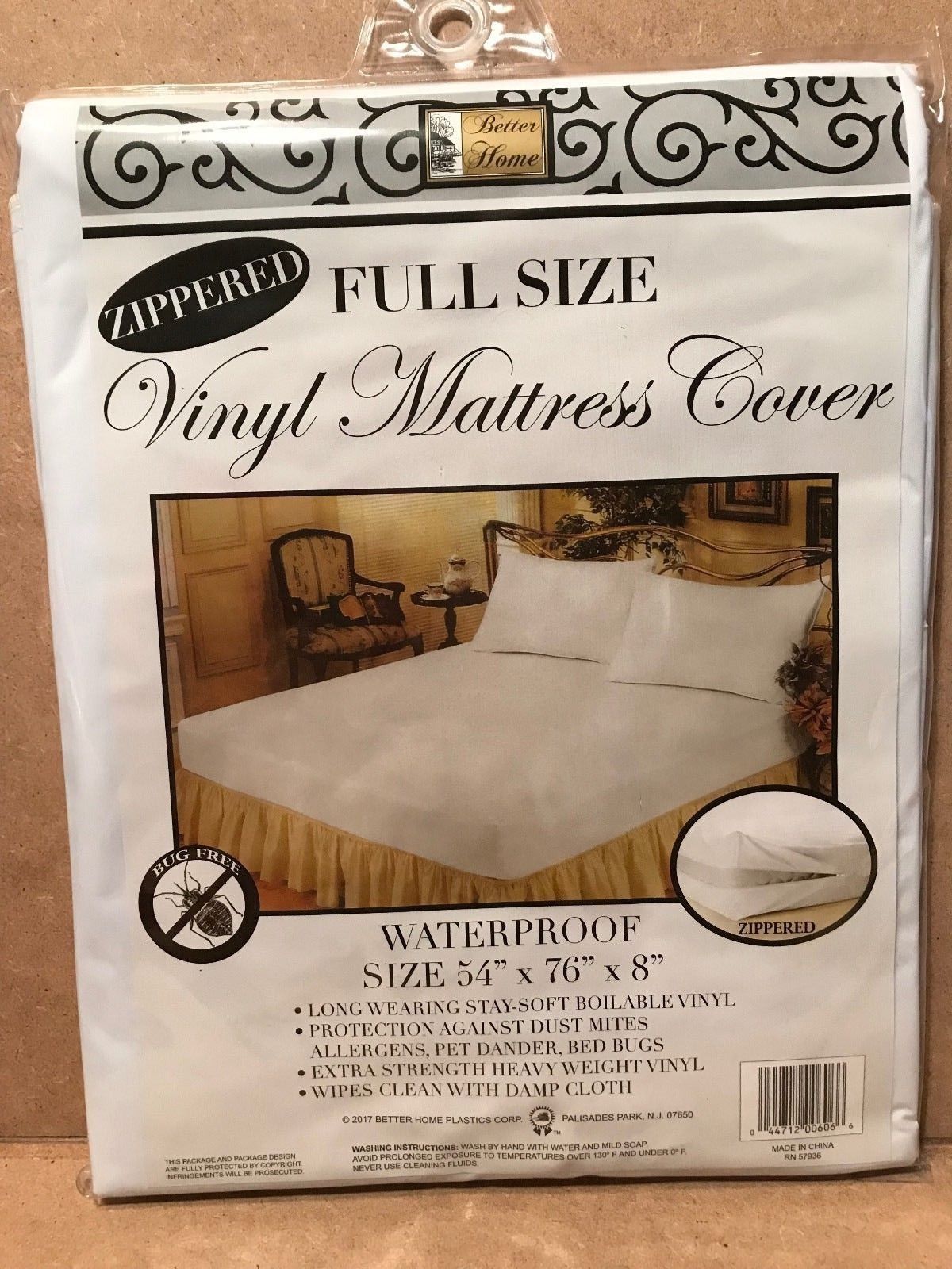Zippered Vinyl Mattress Cover Waterproof / Bugs Free - 8 Inch Deep-  ALL SIZES