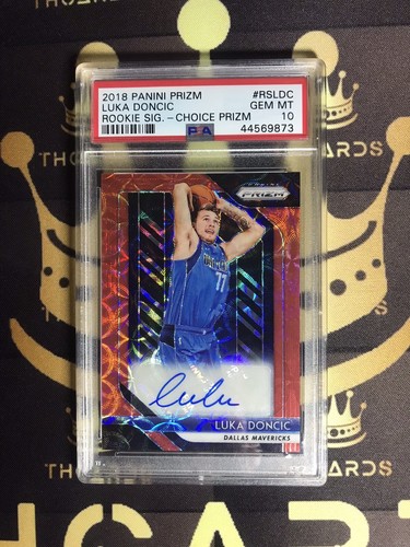 2018-19 Prizm Luka Doncic Rookie Signuture Choice Red Auto