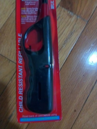 Click n Flame Child Resistant Multi-Purpose Refillable Lighter BBQ, Camping