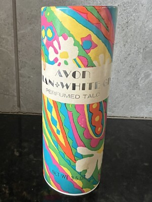 Vintage Avon Women s  Hawaiian White Ginger Perfumed Talc Powder 3.5 Oz / Read