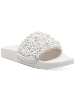 

INC Женские белые шлепанцы с круглым носком на платформе с искусственным жемчугом Peymin, Белый, 10015357900