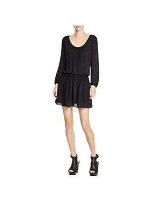 

JOIE Женское черное мини-платье с длинными рукавами и круглым вырезом, Черный