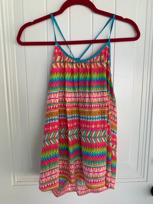 Womens Alice Trixie Silk Tank - Size Medium - Sleeveless Hippie Colorful