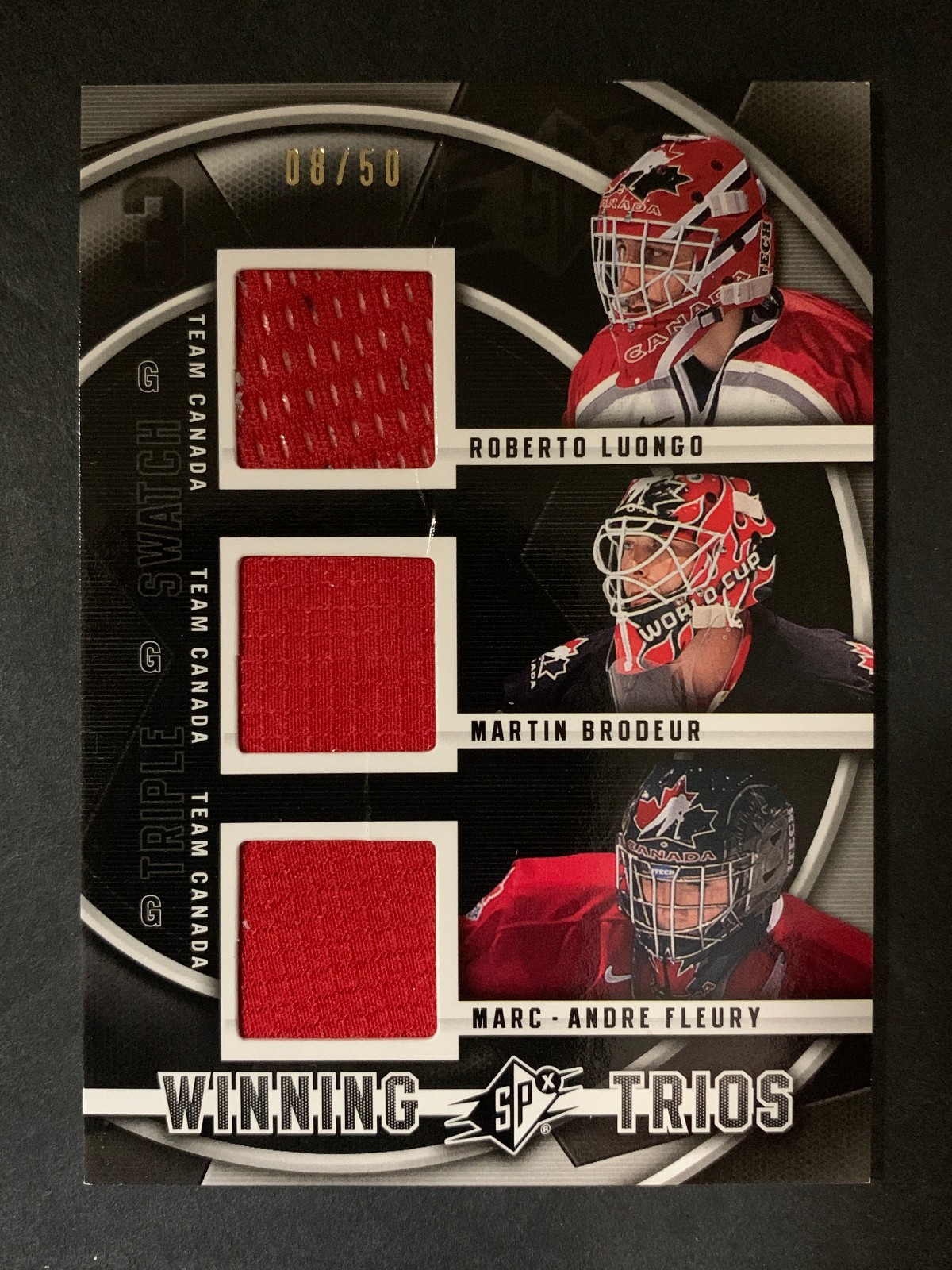 2011 SPX Winning Trios Team Canada Martin Brodeur Marc Andre Fleury /50 Jersey