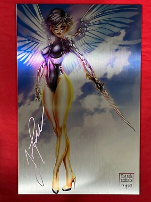 White Widow #5 Divine Angel Cosplay Metal Variant signed by Jamie Tyndal ltd 50
