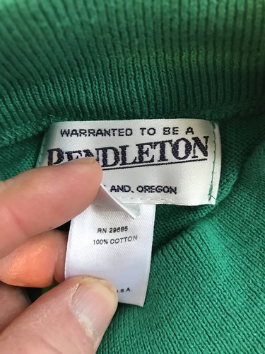 Pendleton L 100% Cotton Green Sweater