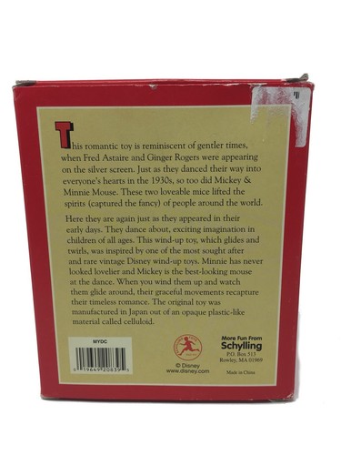 Disney Dancing Mickey & Minnie Tin Wind-Up Toy Schylling Toys Retro Collection A