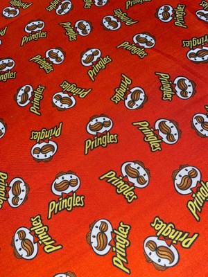 NEW Cotton Poly Blend Fabric PROJECT SIZE Cut PRINGLES CHIPS 21'' X 36''