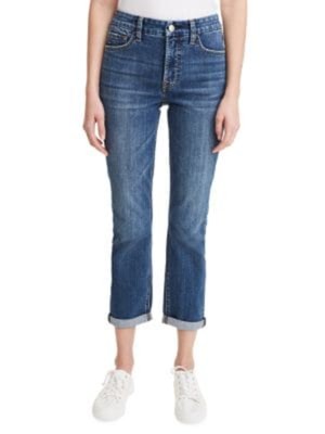 

7 FOR ALL MANKIND Женские темно-синие джинсовые облегающие джинсы-бойфренды на молнии, Navy, 114013