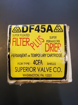 Superior Valve Co. DF45A For type 4CFA shells Suction Line Filter Core