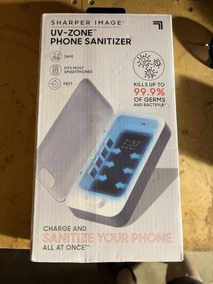 Sharper Image UV-Zone Phone Sanitizer Kills 99.9% Of Germs New In Box