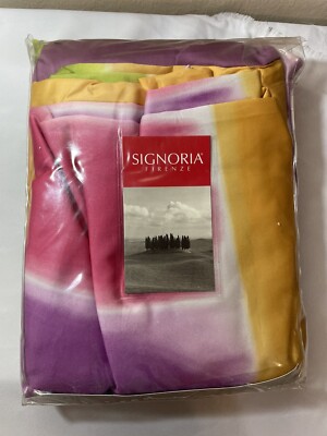 Signoria Firenze Italy Lime Fuchsia Purple Gold King Duvet Cover Egyptian Cotton