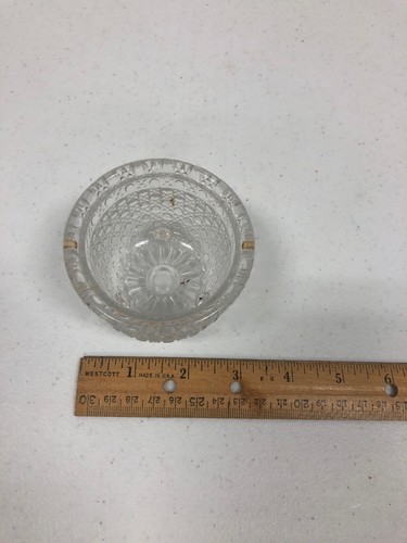 Vintage GLASS Tri Footed Witches Kettle Pot Clear