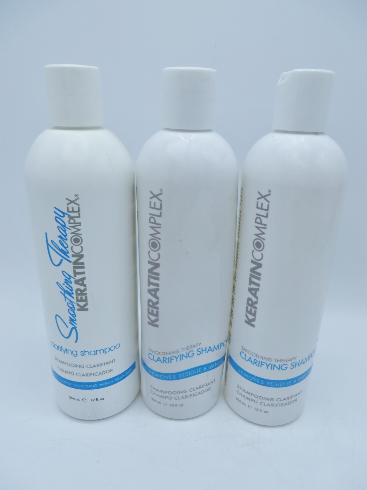 KERATIN COMPLEX SMOOTHING THERAPY CLARIFYING SHAMPOO 12 oz X 3