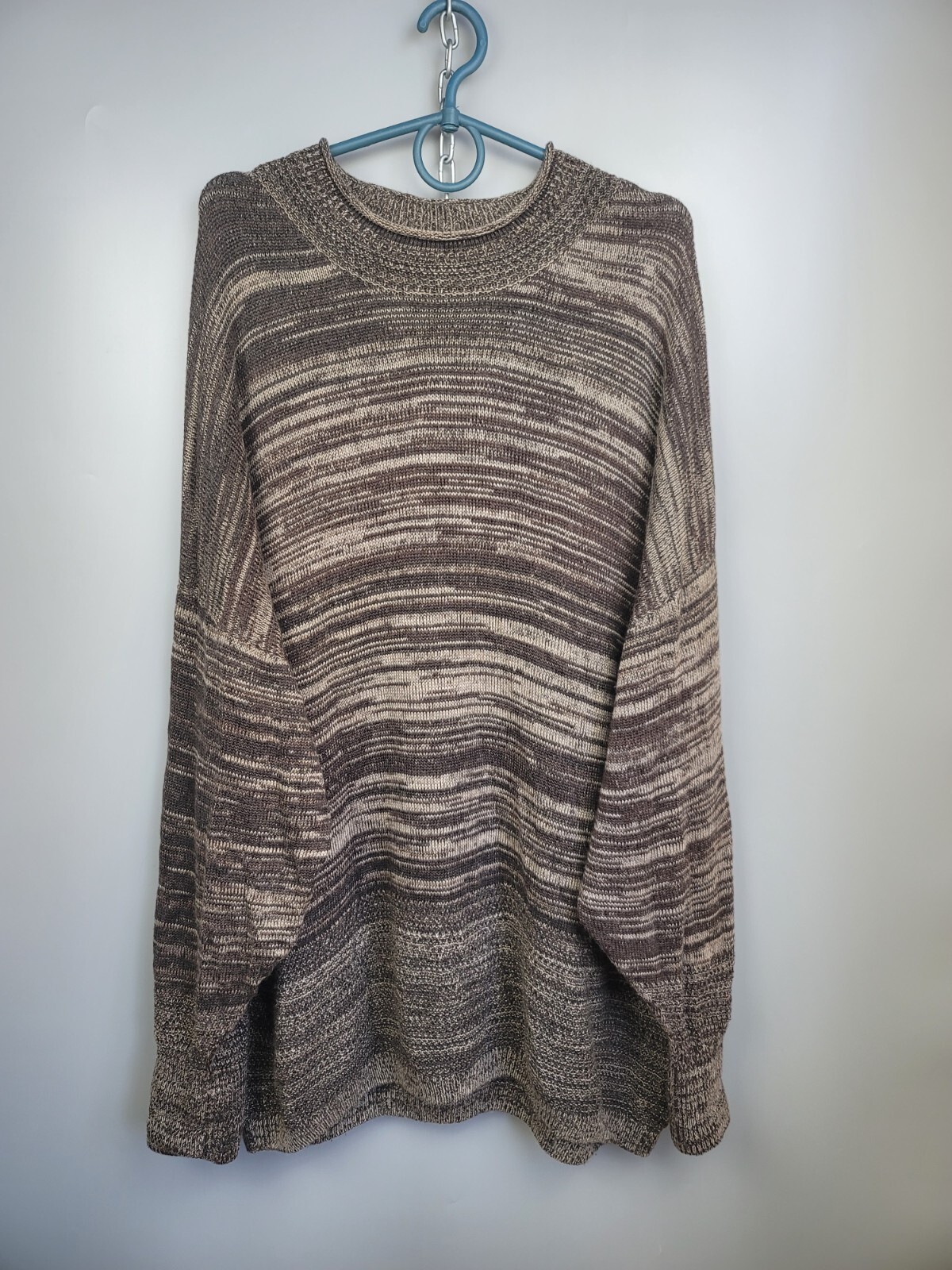 Tamaki Niime Oversize Japan Made Wool Cotton Striped Knit Sweater Mens Size 2