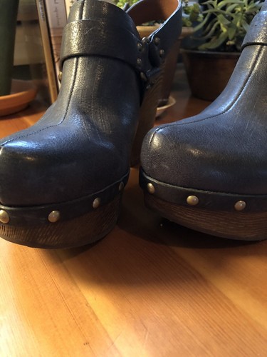 Kork Ease Clogs Size 9/40.5 Teal Blue Wooden Heels