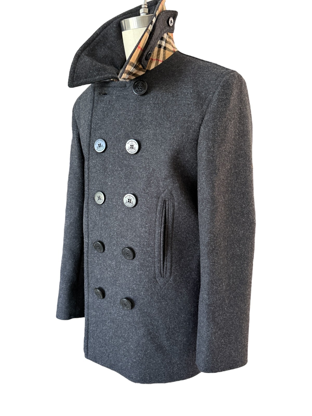 burberry peacoat mens