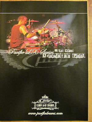Drowning Pool, Mike Luce, Pacific Drums, Full Page Promotional Ad