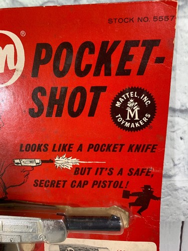 Vintage 1960's Mattel  Agent Zero Pocket Shot New In Package